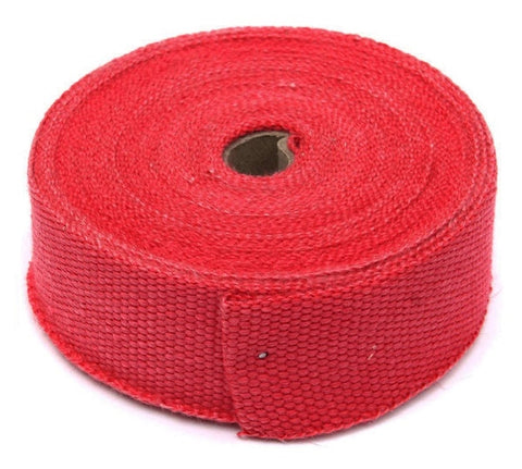 Torque Solution Fiberglass Exhaust Wrap (Red): Universal 2" x 100'