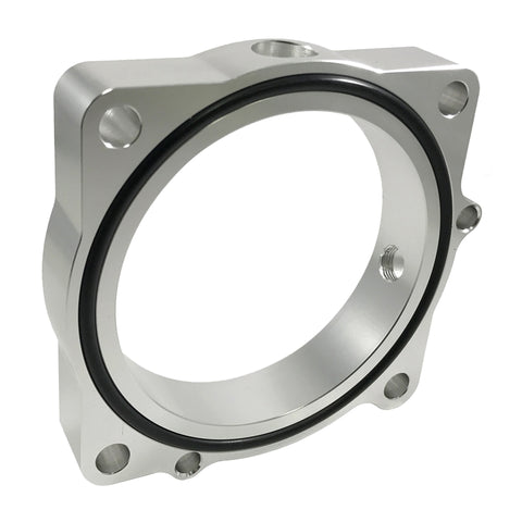 Torque Solution Throttle Body Spacer (Silver): Challenger / Charger / 300 / Magnum 5.7L/6.1L/392/6.4L 2005-2017