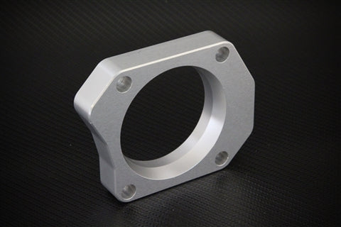 Torque Solution Throttle Body Spacer (Silver): Honda Civic Si 2006-2011 72mm Tapered