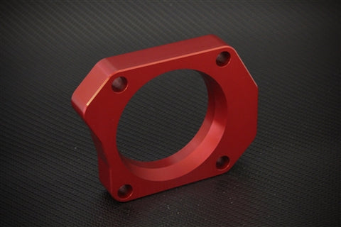 Torque Solution Throttle Body Spacer (Red): Honda Civic Si 2006-2011 72mm Tapered