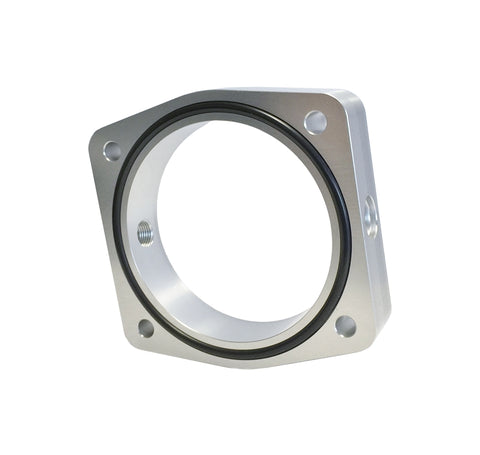 Torque Solution Throttle Body Spacer (Silver): Fits Nissan / Infiniti VQ35DE Engine
