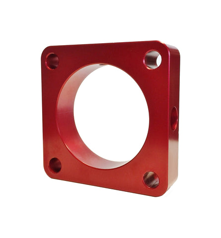 Torque Solution Throttle Body Spacer (Red): Mitsubishi Lancer Evolution X GSR / MR  2008-2015