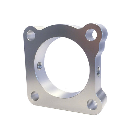 Torque Solution Throttle Body Spacer (Silver): Mitsubishi Lancer Evolution 7 / 8 / 9 2001-2006
