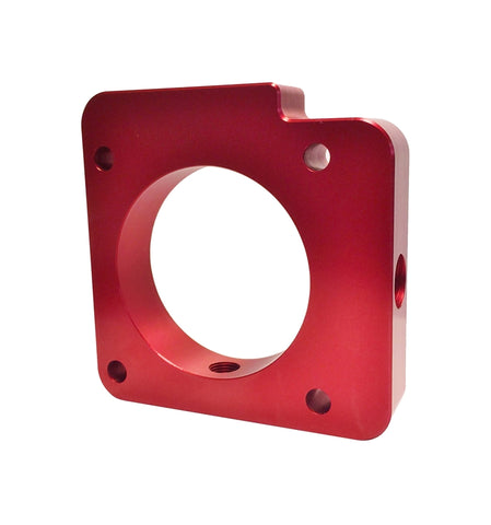 Torque Solution Throttle Body Spacer (Red): Subaru WRX 2006-2014 / STI 2004-2015