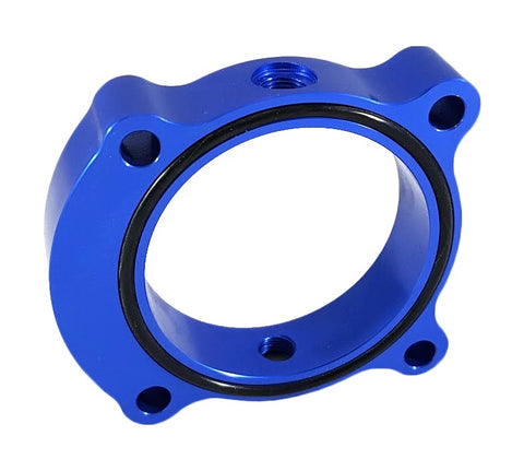 Torque Solution Throttle Body Spacer (Blue): Hyundai Genesis Coupe 2.0T 2013+